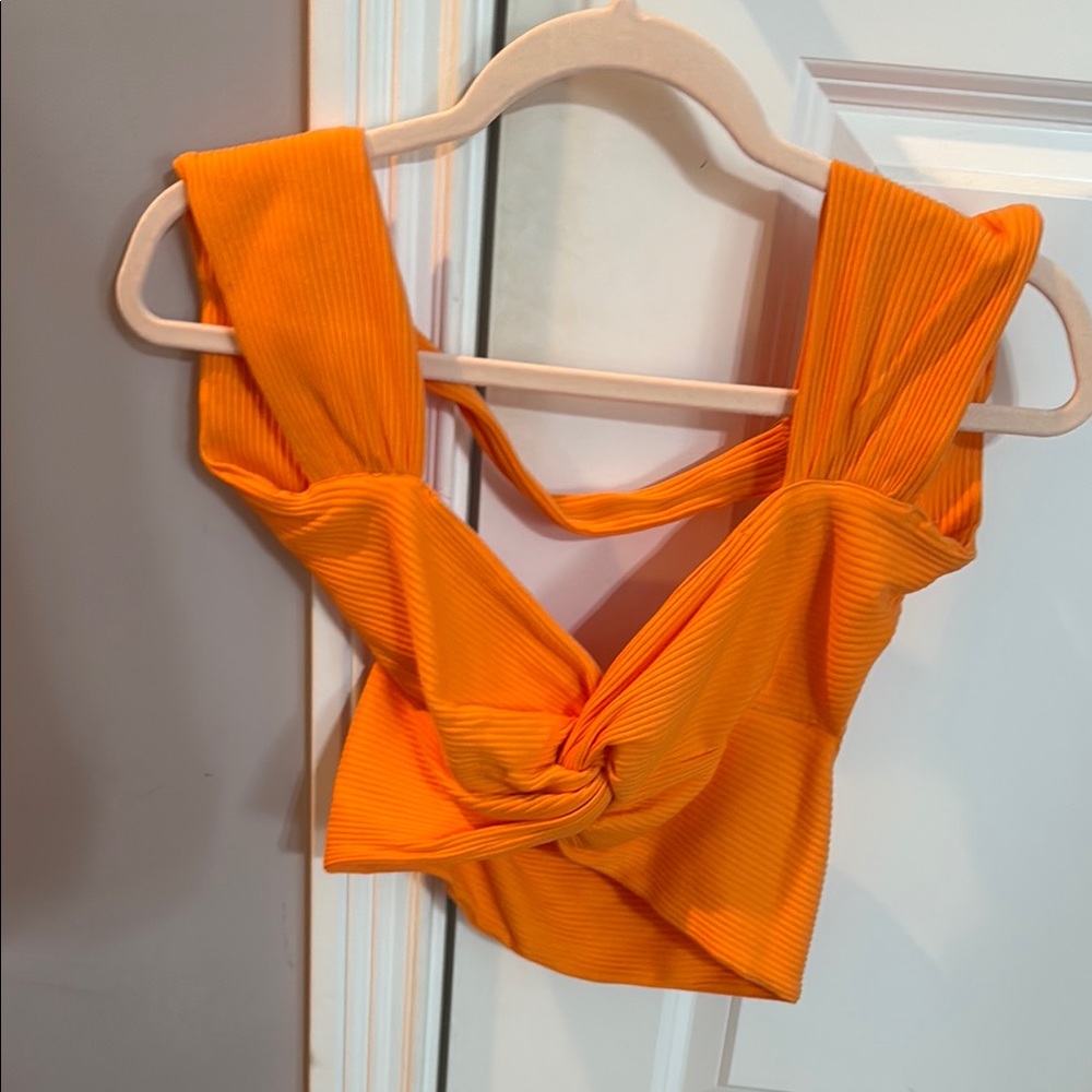 Orange Knotted Women's Top